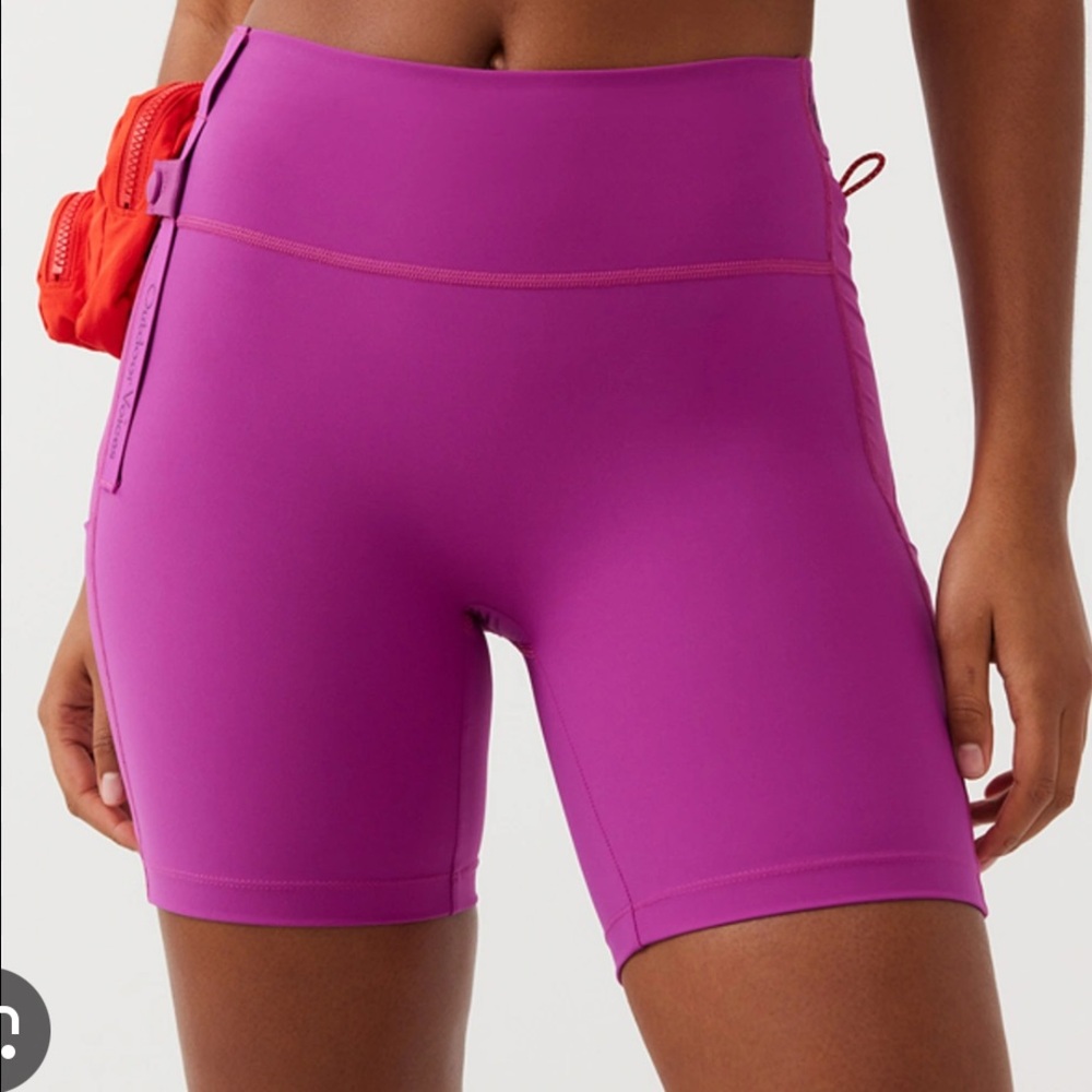 NWT Outdoor Voices Purple Bike Shorts High Waist Performance